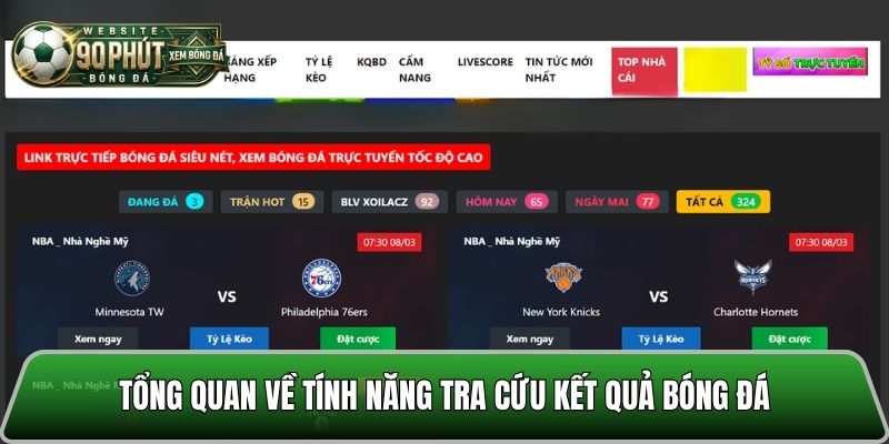 Kết quả bóng đá tra cứu thông tin trận đấu chi tiết